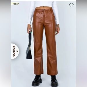Princess Polly Brown Leather Pants